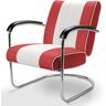 Bel Air Retro Fifties Furniture Retro Bel Air Lounge Stoel Pullman LC-01 Rood/Wit