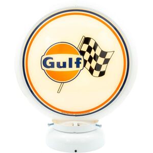 Gulf Racing PVC Benzinepomp Bol met Lampvoet - Wit/Wit Gulf Racing PVC Benzinepomp Bol met Lampvoet - Wit/Wit