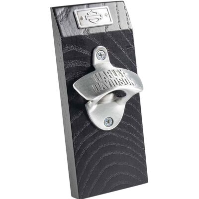 Harley-Davidson - Open Bar & Shield Muur Flesopener Harley-Davidson - Open Bar & Shield Muur Flesopener