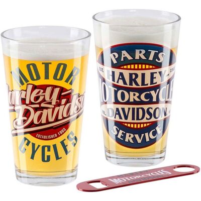 Harley-Davidson Parts & Service Pint Glas Set Harley-Davidson Parts & Service Pint Glas Set