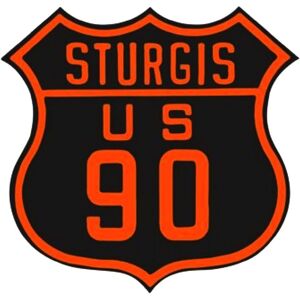 Fiftiesstore Sturgis US 90 Blikken Bord Met tekst In Relief 39,5 x 40 cm Fiftiesstore Sturgis US 90 Blikken Bord Met tekst In Relief 39,5 x 40 cm