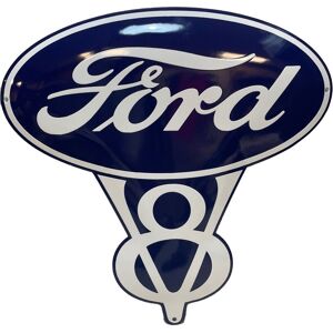 Ford V8 Oval Emaille Bord 46 x 46 cm Ford V8 Oval Emaille Bord 46 x 46 cm