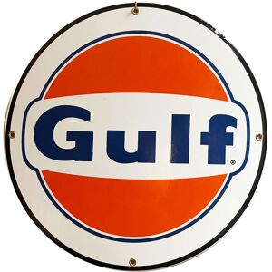 Gulf 1963 Rond Emaille Bord 30 cm Gulf 1963 Rond Emaille Bord 30 cm