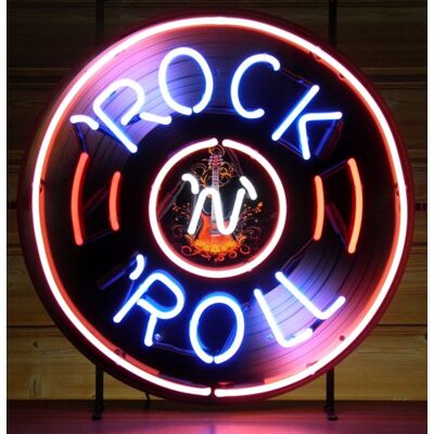 Real Neon Art Rock 'N' Roll Vinyl Neon Verlichting 65 cm - Roze, Rood, Blauw (LP) Real Neon Art Rock 'N' Roll Vinyl Neon Verlichting 65 cm - Roze, Rood, Blauw (LP)