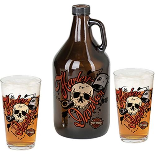 Harley-Davidson Schedel Bierkruik Set