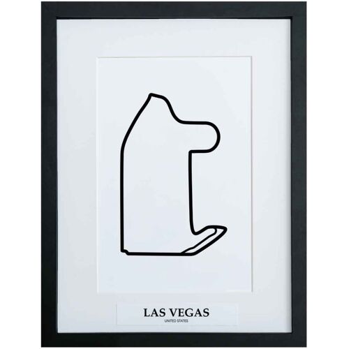 Formula 1 Formule 1 Circuit Las Vegas 3D Print - Zwart