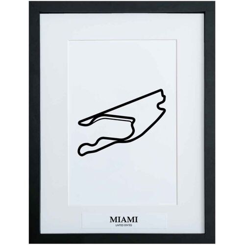 Formula 1 Formule 1 Circuit Miami 3D Print - Zwart