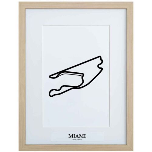 Formula 1 Formule 1 Circuit Miami 3D Print - Hout