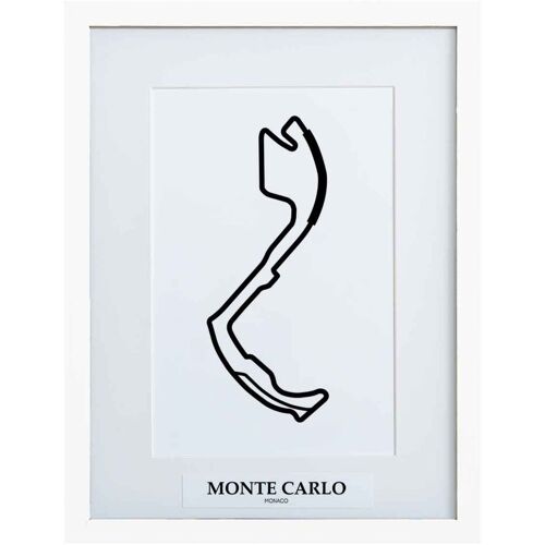 Formula 1 Formule 1 Circuit Monte Carlo Monaco 3D Print - Wit