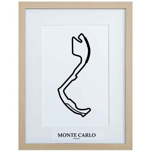 Formula 1 Formule 1 Circuit Monte Carlo Monaco 3D Print - Hout