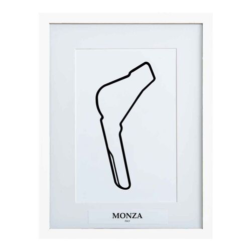Formula 1 Formule 1 Circuit Monza 3D Print - Wit
