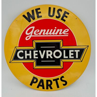 Chevrolet Parts Stalen Bord - Ø30cm Chevrolet Parts Stalen Bord - Ø30cm