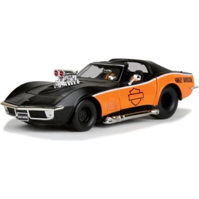 Chevrolet Corvette 1970 Harley-Davidson 1:24 - Classic Diecast Model Chevrolet Corvette 1970 Harley-Davidson 1:24 - Classic Diecast Model
