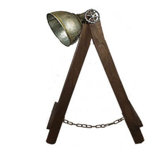 Lamp hout met blikken kap M