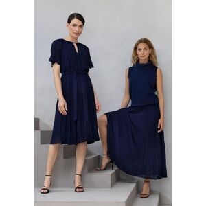 Mart Visser Haily Plisse Jurk Navy Mart Visser Haily Plisse Jurk Navy