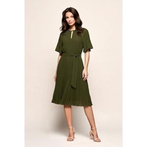 Mart Visser Haily Plisse Jurk Olijfgroen Mart Visser Haily Plisse Jurk Olijfgroen