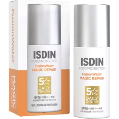 Isdin FusionWater SPF50 - Zonnebrandcrème voor gezicht Isdin FusionWater SPF50 - Zonnebrandcrème voor gezicht