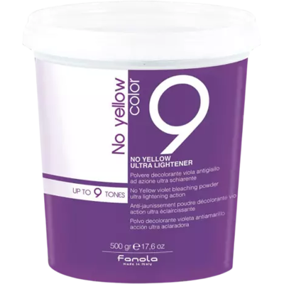 Fanola Merk No Yellow 9 Tone Bleekpoeder - 500g Fanola Merk No Yellow 9 Tone Bleekpoeder - 500g