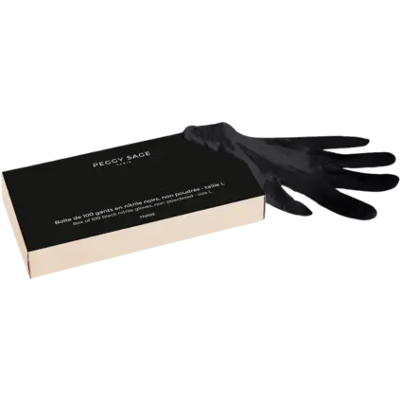 Peggy Sage Nitrile Gloves Black 100pcs Large Peggy Sage Nitrile Gloves Black 100pcs Large