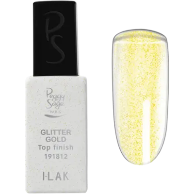 Peggy Sage I-Lak Semi-Permanent Top Finish 11ml Glitter Gold Peggy Sage I-Lak Semi-Permanent Top Finish 11ml Glitter Gold