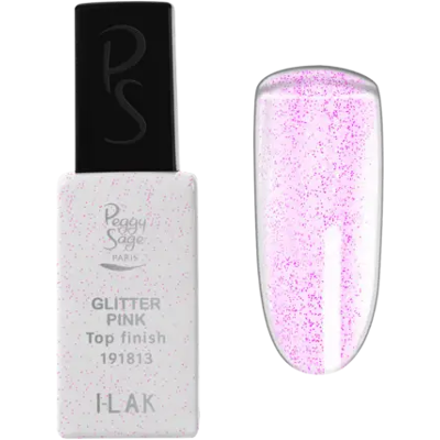 Peggy Sage I-Lak Semi-Permanent Top Finish 11ml Glitter Rose Peggy Sage I-Lak Semi-Permanent Top Finish 11ml Glitter Rose