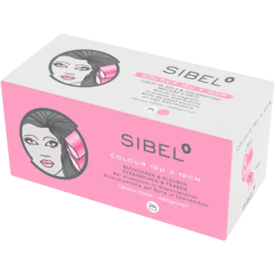 Sibel Aluminiumfolie - Fuchsia - 12cm x 100m - Salon gebruik Sibel Aluminiumfolie - Fuchsia - 12cm x 100m - Salon gebruik