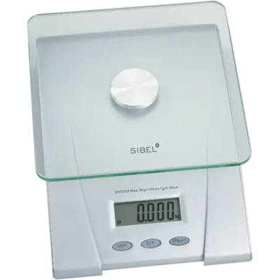 Sibel Digital Scales With Glass Top Max 5kg Sibel Digital Scales With Glass Top Max 5kg