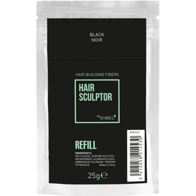 Sibel Haarvezels Zwart - Herlaad 25g Sibel Haarvezels Zwart - Herlaad 25g