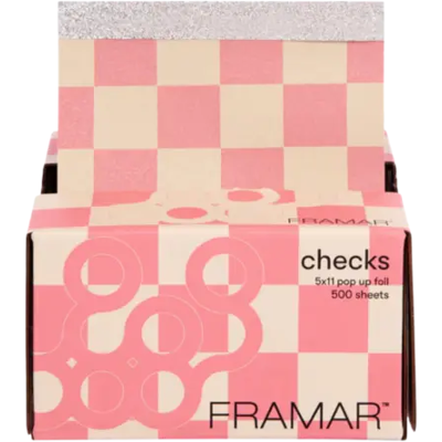 Framar Pop-Up Foil Beige & Pink Checks Framar Pop-Up Foil Beige & Pink Checks