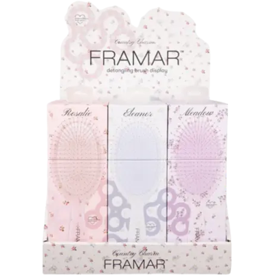 Framar Detangle Brush Country Charm Display 9 Stuks Framar Detangle Brush Country Charm Display 9 Stuks