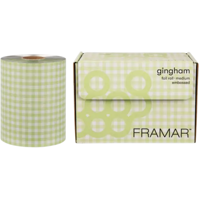 Framar Medium Foil Embossed Gingham Green Framar Medium Foil Embossed Gingham Green