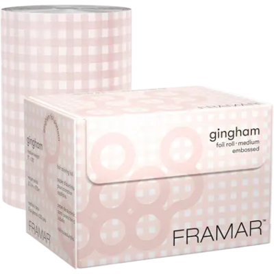 Framar Medium Foil Embossed Gingham Pink Framar Medium Foil Embossed Gingham Pink