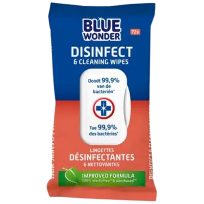 Salonline Desinfectiereinigerdoekjes Blue Wonder Salonline Desinfectiereinigerdoekjes Blue Wonder