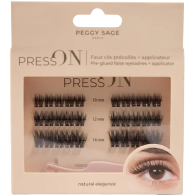 Peggy Sage DIY Lashes Press On Pre-glued Eyelashes + Applicator Natural Elegance Peggy Sage DIY Lashes Press On Pre-glued Eyelashes + Applicator Natural Elegance