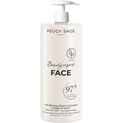 Peggy Sage Beauty Expert Face Creamy Cleansing Milk For Face And Eyes - Shea Butter All Skin Types 1000ml Peggy Sage Beauty Expert Face Creamy Cleansing Milk For Face And Eyes - Shea Butter All Skin Types 1000ml