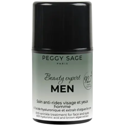 Peggy Sage Beauty Expert Men Anti-Wrinkle Treatment For Face And Eyes - Beauty Expert Men - With Hyaluronic Acid And Brown Algae Extract 50ml Peggy Sage Beauty Expert Men Anti-Wrinkle Treatment For Face And Eyes - Beauty Expert Men - With Hyaluronic Acid And Brown Algae Extract 50ml