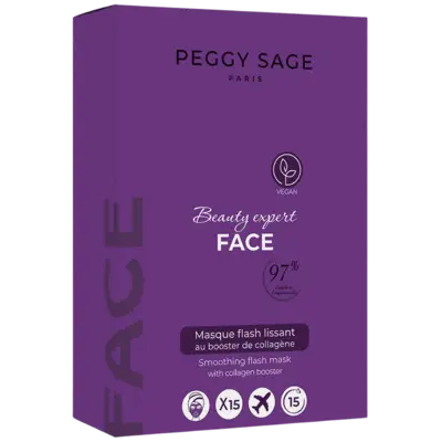 Peggy Sage Beauty Expert Face Smoothing Flash Mask 15pcs - display Peggy Sage Beauty Expert Face Smoothing Flash Mask 15pcs - display