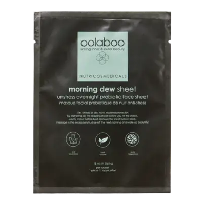 Oolaboo Morning Dew Unstress Overnight Prebiotic Face Sheet 18ml Oolaboo Morning Dew Unstress Overnight Prebiotic Face Sheet 18ml