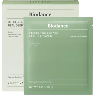 Biodance Refreshing Sea Kelp Real Deep Mask 4 stuks Biodance Refreshing Sea Kelp Real Deep Mask 4 stuks