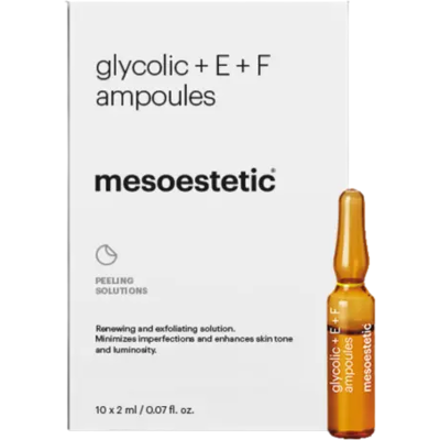 Mesoestetic Glycolic + E + F Ampoules - Ampullen Mesoestetic Glycolic + E + F Ampoules - Ampullen