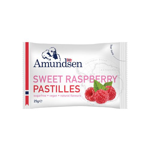 Amundsen - Pastilles Raspberry 25 Gram 24 Stuks