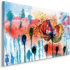 Karo-art Schilderij - Klaprozen in waterverf (print op canvas), premium print 100x70cm Karo-art Schilderij - Klaprozen in waterverf (print op canvas), premium print 100x70cm