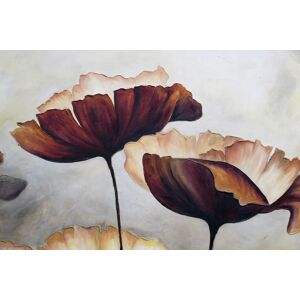 Karo-art Schilderij - Klaprozen (print van handgeschilderd) , Bruin beige , 2 maten , Wanddecoratie 90x60cm Karo-art Schilderij - Klaprozen (print van handgeschilderd) , Bruin beige , 2 maten , Wanddecoratie 90x60cm