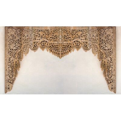 Karo-art Fotobehang - Houten ornamenten uit het Verre Oosten, Aanrader voor uw muur, in 11 maten, incl behanglijm 520 x 318 cmcm Karo-art Fotobehang - Houten ornamenten uit het Verre Oosten, Aanrader voor uw muur, in 11 maten, incl behanglijm 520 x 318 cmcm