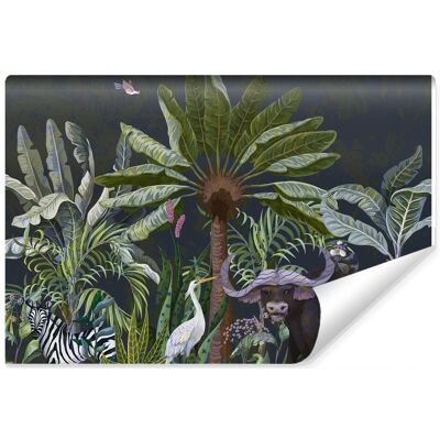 Karo-art Fotobehang - Dieren in de Jungle, premium print, inclusief behanglijm 520x318cm Karo-art Fotobehang - Dieren in de Jungle, premium print, inclusief behanglijm 520x318cm