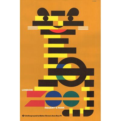 Karo-art - Tiger, London Zoo, 1976 Londen - 60x90cm - Poster Karo-art - Tiger, London Zoo, 1976 Londen - 60x90cm - Poster