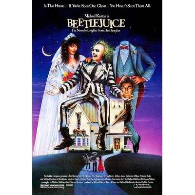 Karo-art Poster - Beetlejuice, 1988, Originele Filmposter, Premium Print, Professioneel Papier 60x90cm Karo-art Poster - Beetlejuice, 1988, Originele Filmposter, Premium Print, Professioneel Papier 60x90cm