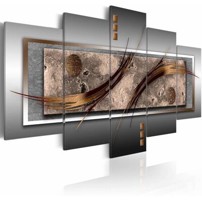 Karo-art Modern chique Grijs/Bruin 5luik Wanddecoratie - Wanddecor Karo-art Modern chique Grijs/Bruin 5luik Wanddecoratie - Wanddecor
