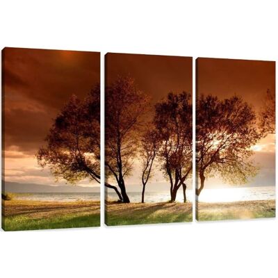 Karo-art Schilderij - Natuur, 3 luik, 150x90cm 150x90cm Karo-art Schilderij - Natuur, 3 luik, 150x90cm 150x90cm
