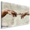 Karo-art Schilderij - Schepping van Adam , naar Michelangelo, Premium Print 100x70cm